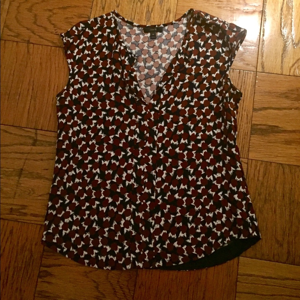 JCrew patterned blouse